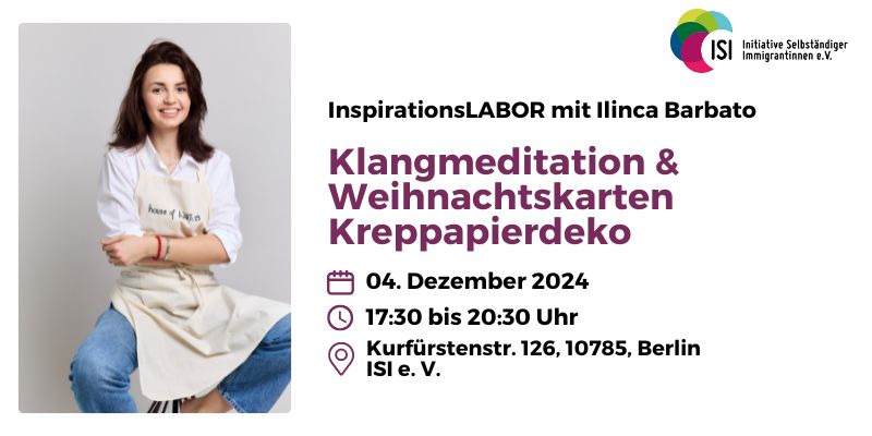 InspirationsLABOR: Klangmeditation & Weihnachtskarten & Krepppapierdeko | Präsenz