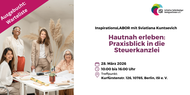 InspirationsLABOR – Hautnah erleben: Praxisblick in die Steuerkanzlei | Präsenz