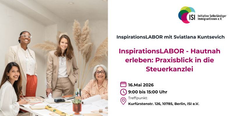 InspirationsLABOR – Hautnah erleben: Praxisblick in die Steuerkanzlei | Präsenz