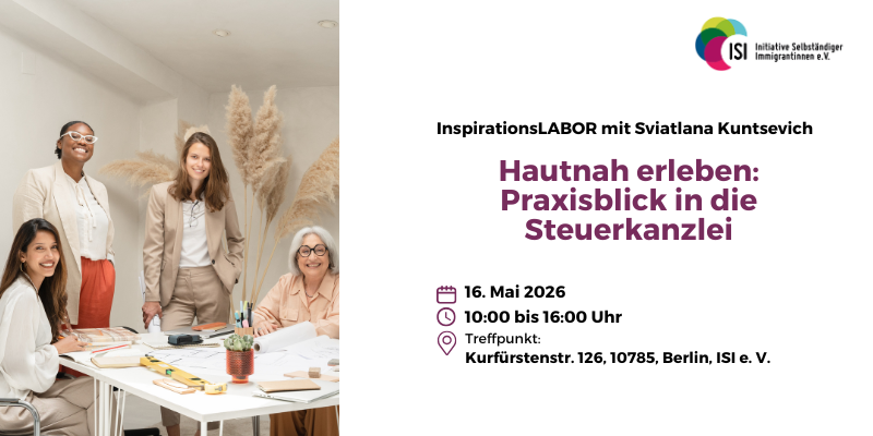 InspirationsLABOR – Hautnah erleben: Praxisblick in die Steuerkanzlei | Präsenz