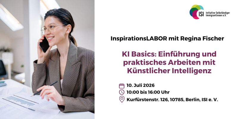 InspirationsLABOR – KI Basics: Einführung und praktisches Arbeiten mit Künstlicher Intelligenz | Präsenz