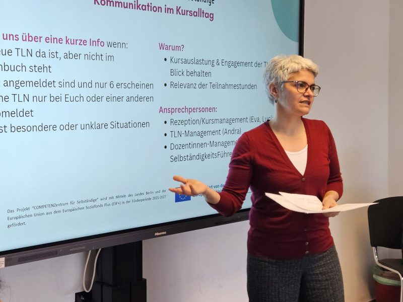 Andra Vaida - Kursberatung und Teilnehmerinnenmanagement